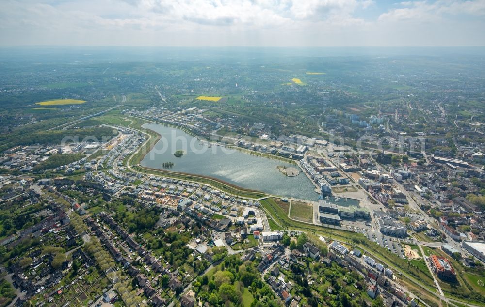 Aerial image Dortmund - Development area of industrial wasteland Phoenix See in Dortmund in the state North Rhine-Westphalia