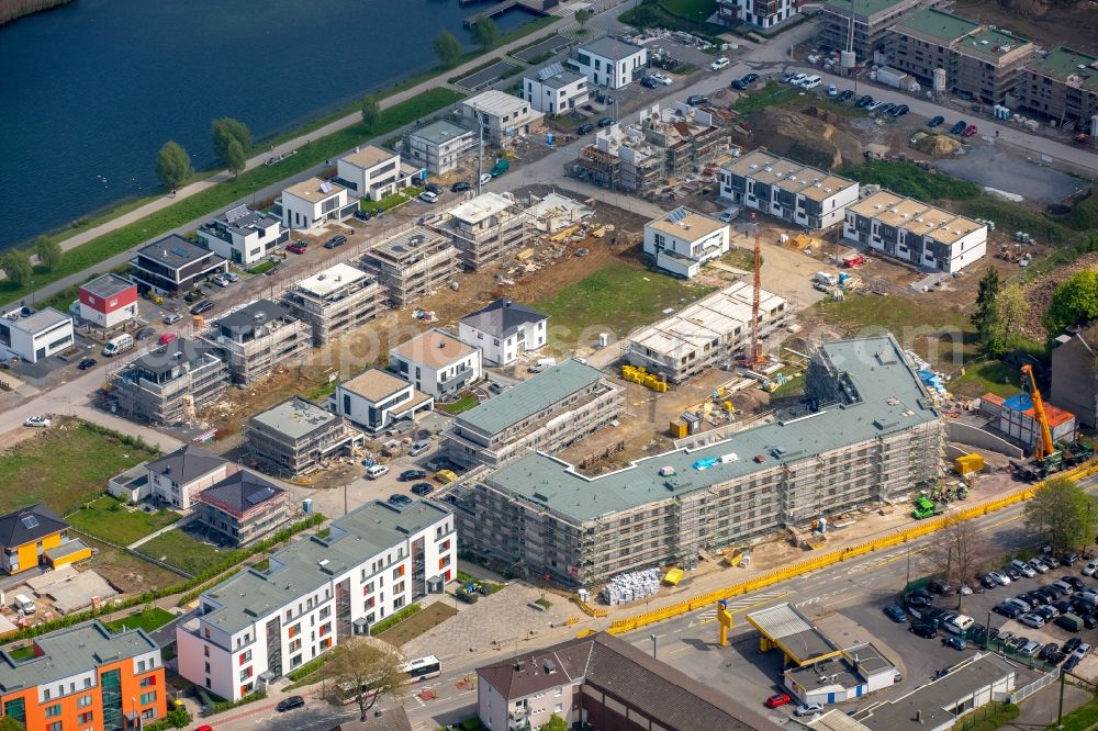 Aerial photograph Dortmund - Development area of industrial wasteland Phoenix See in Dortmund in the state North Rhine-Westphalia