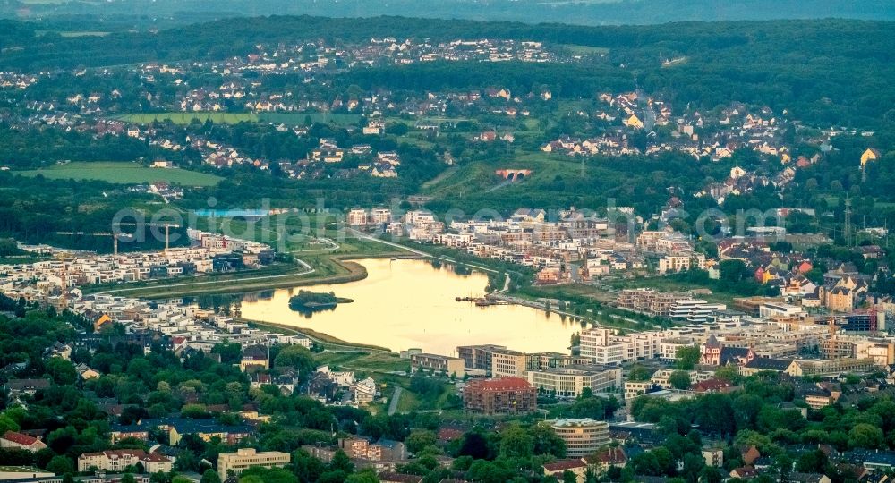 Dortmund from above - Development area of industrial wasteland Phoenix See in Dortmund in the state North Rhine-Westphalia