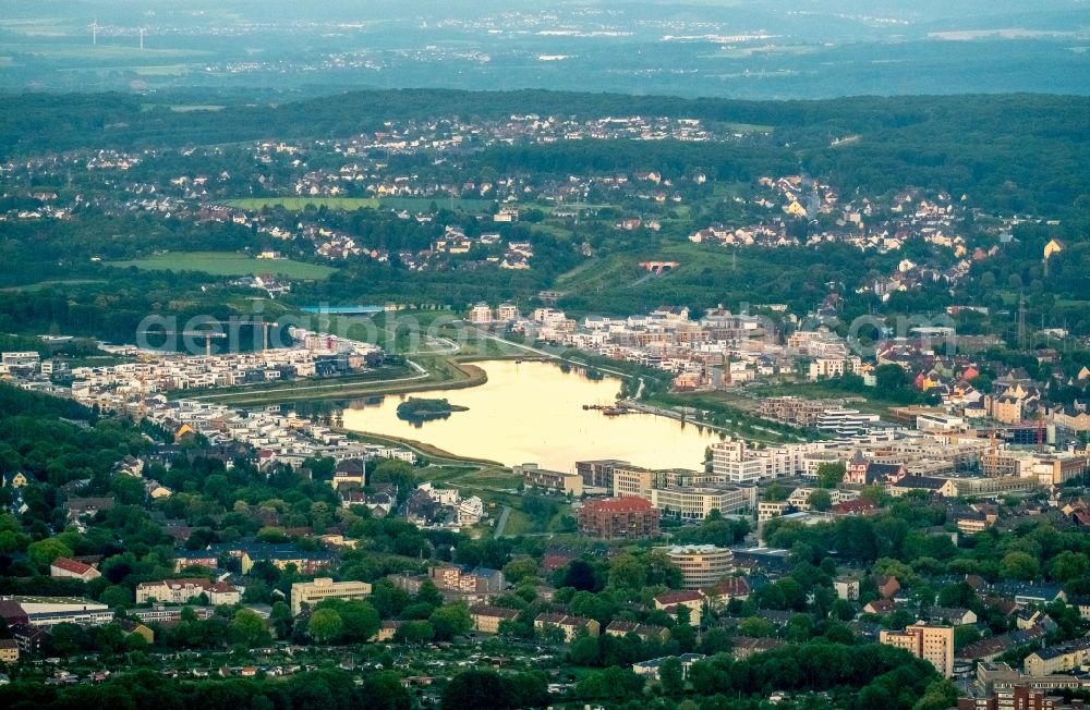 Dortmund from the bird's eye view: Development area of industrial wasteland Phoenix See in Dortmund in the state North Rhine-Westphalia