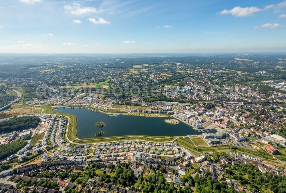 Aerial image Dortmund - Development area of industrial wasteland Phoenix See in Dortmund in the state North Rhine-Westphalia