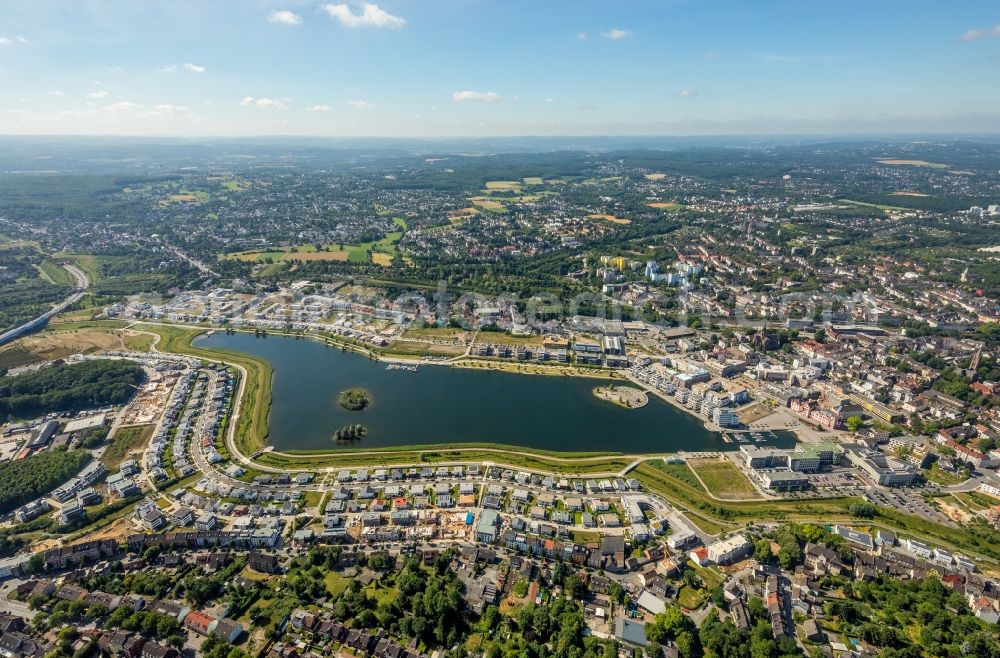 Aerial photograph Dortmund - Development area of industrial wasteland Phoenix See in Dortmund in the state North Rhine-Westphalia