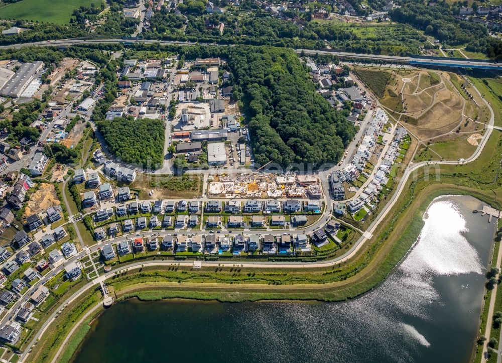 Dortmund from the bird's eye view: Development area of industrial wasteland Phoenix See in Dortmund in the state North Rhine-Westphalia