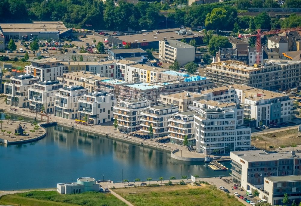 Dortmund from above - Development area of industrial wasteland Phoenix See in Dortmund in the state North Rhine-Westphalia