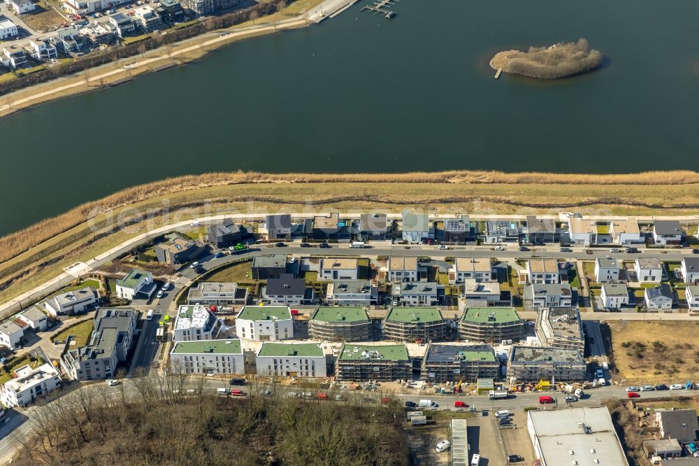 Aerial photograph Dortmund - Development area of industrial wasteland Phoenix See in Dortmund in the state North Rhine-Westphalia