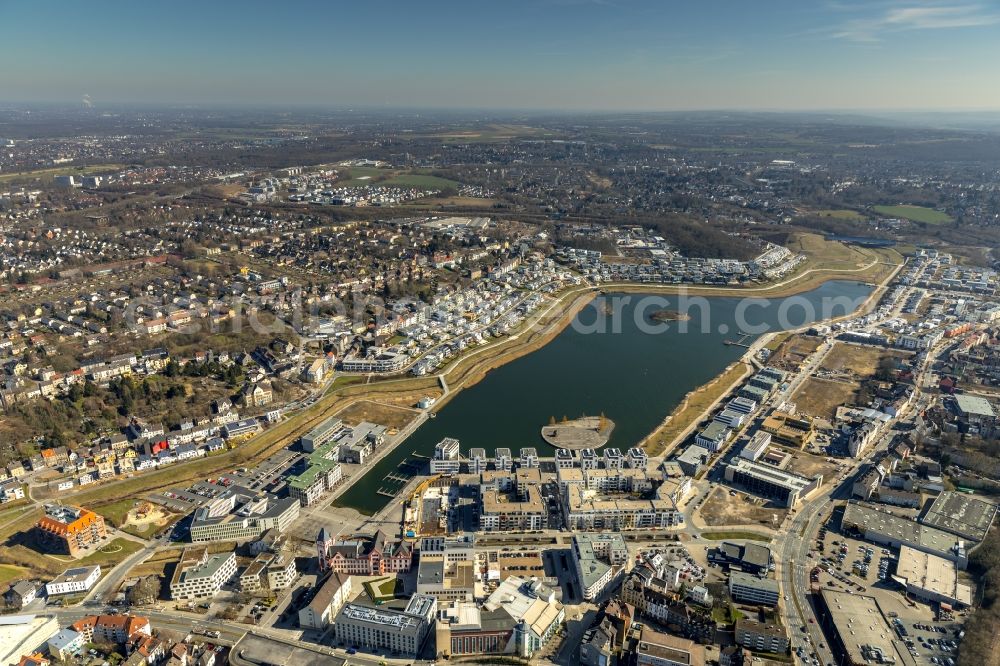 Aerial photograph Dortmund - Development area of industrial wasteland Phoenix See in Dortmund in the state North Rhine-Westphalia