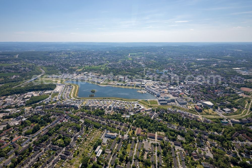 Aerial photograph Dortmund - Development area of industrial wasteland Phoenix See in Dortmund in the state North Rhine-Westphalia