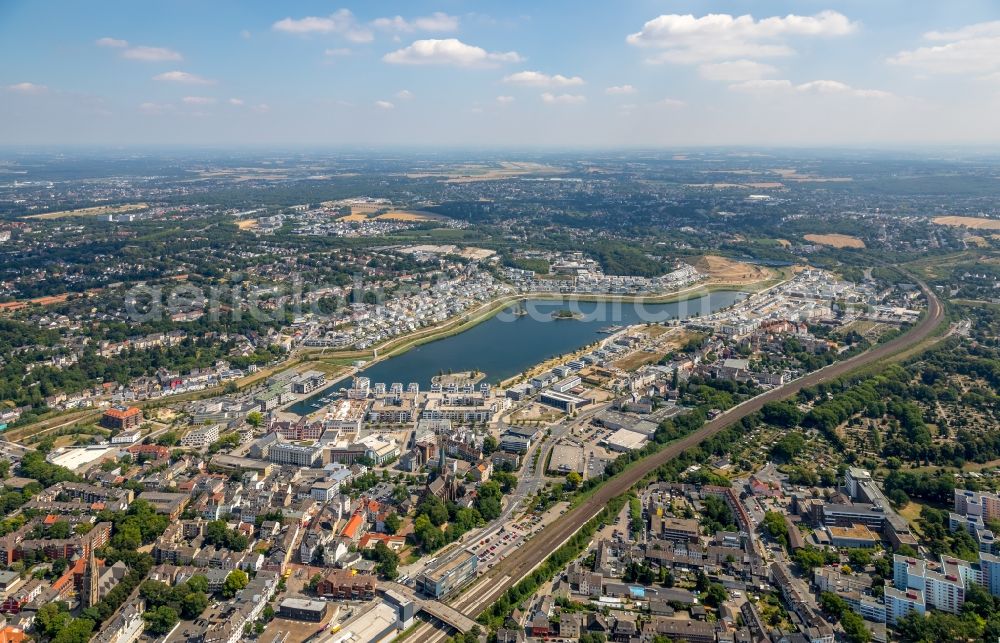 Aerial photograph Dortmund - Development area of industrial wasteland Phoenix See in Dortmund in the state North Rhine-Westphalia