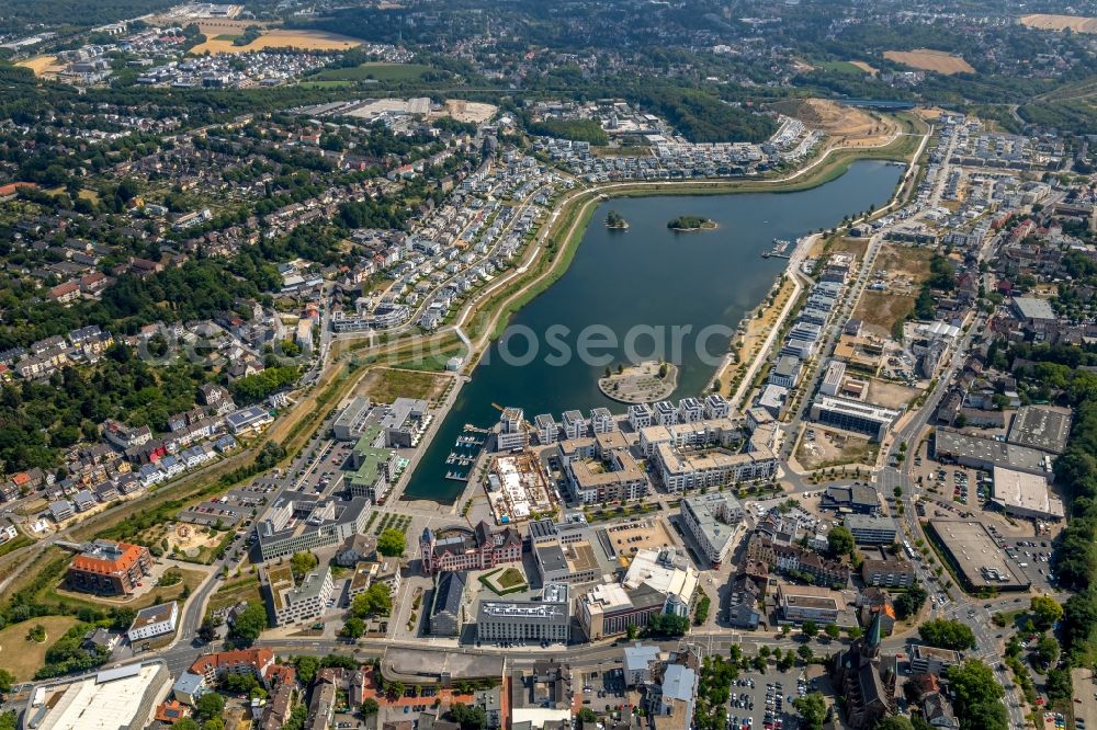 Aerial image Dortmund - Development area of industrial wasteland Phoenix See in Dortmund in the state North Rhine-Westphalia