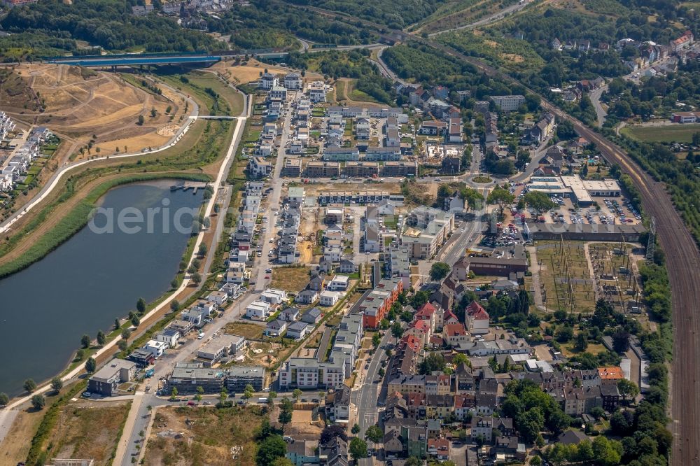 Aerial photograph Dortmund - Development area of industrial wasteland Phoenix See in Dortmund in the state North Rhine-Westphalia