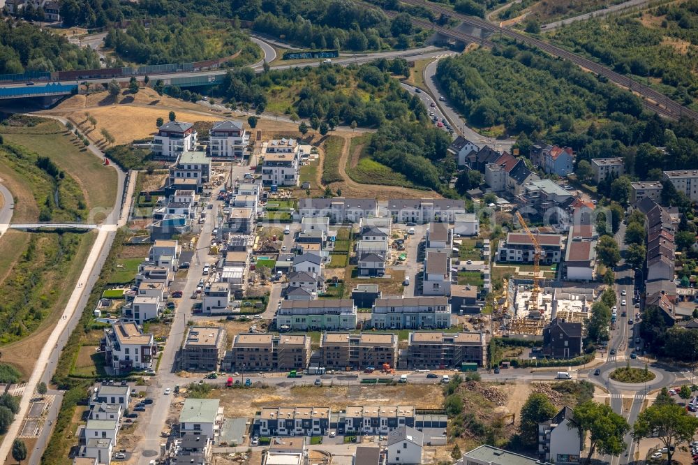 Dortmund from above - Development area of industrial wasteland Phoenix See in Dortmund in the state North Rhine-Westphalia