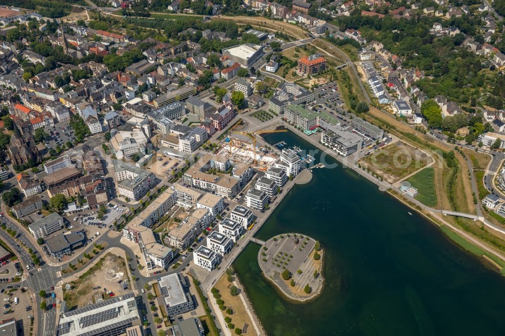 Aerial image Dortmund - Development area of industrial wasteland Phoenix See in Dortmund in the state North Rhine-Westphalia