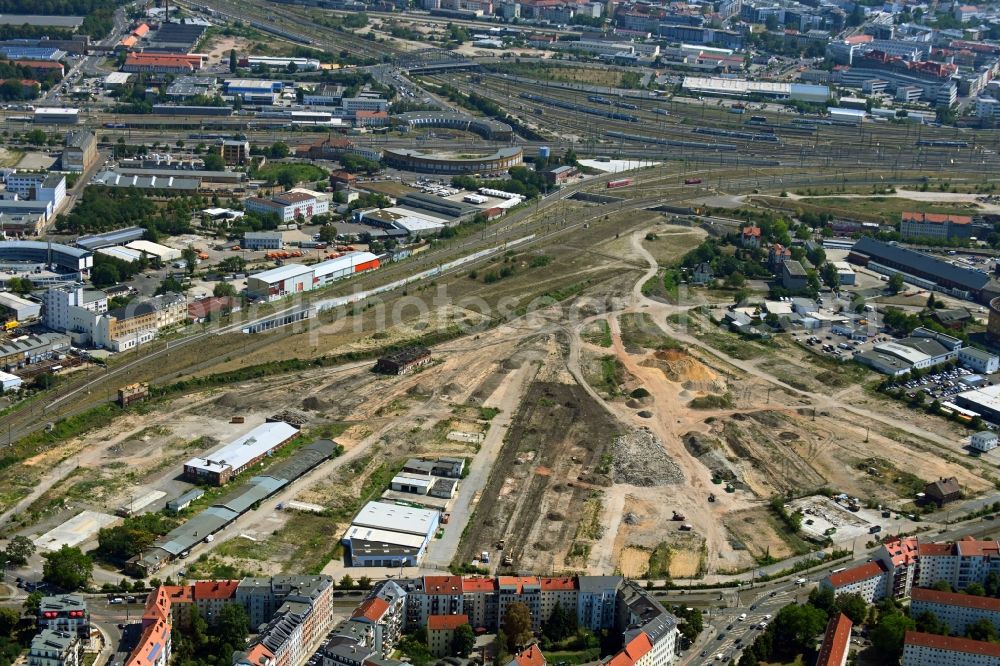 Aerial image Leipzig - Development area and building land fallow on Theresienstrasse in Leipzig in the state Saxony, Germany