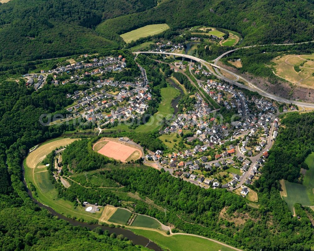 Idar-Oberstein from above - District view of Enzweiler in Idar-Oberstein in the state Rhineland-Palatinate