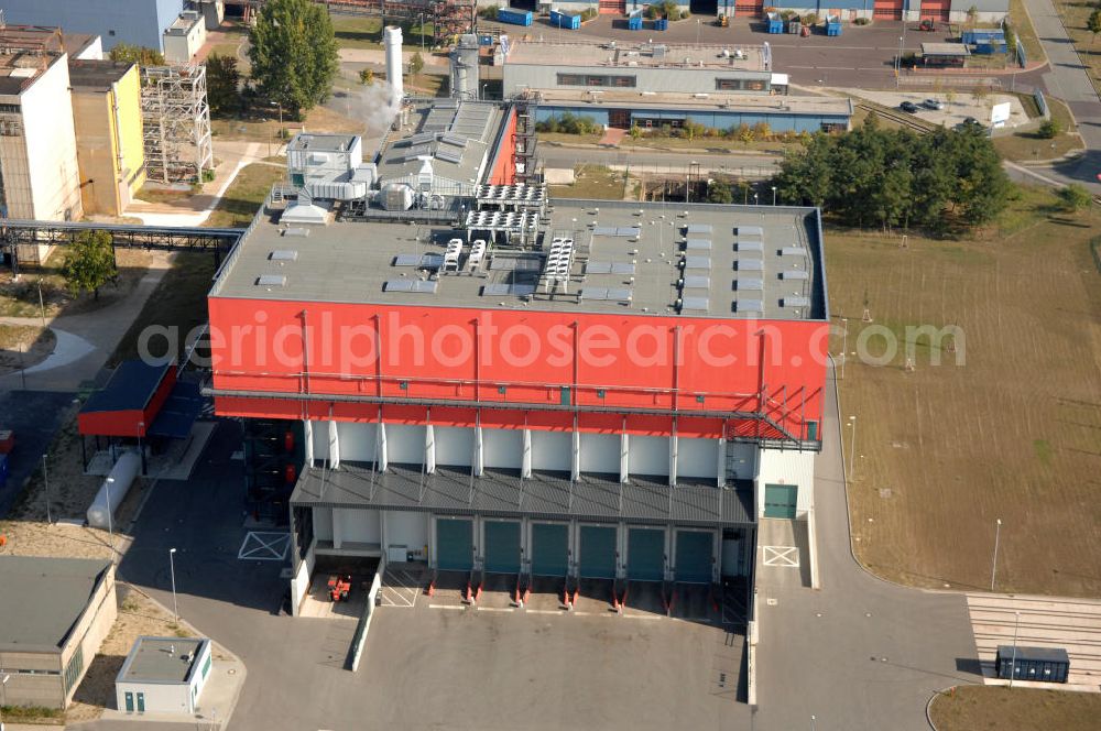 Aerial image Premnitz - Blick auf das Müllheizkraftwerk MHKW / Müllverbrennungsanlage der E.ON Energy from Waste Premnitz GmbH im Indsutriepark Premnitz. Kontakt: Dr. Herbert-Rein-Strasse 1, 14727 Premnitz, Tel. +49(0)3386 2433-70, Fax +49(0)3386 2433-52