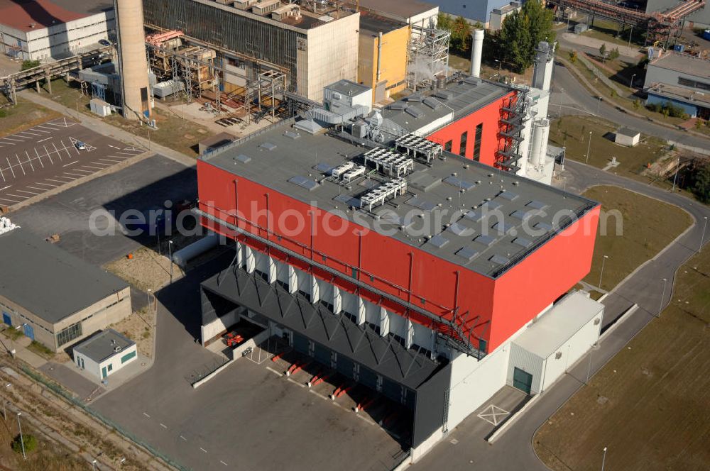 Aerial photograph Premnitz - Blick auf das Müllheizkraftwerk MHKW / Müllverbrennungsanlage der E.ON Energy from Waste Premnitz GmbH im Indsutriepark Premnitz. Kontakt: Dr. Herbert-Rein-Strasse 1, 14727 Premnitz, Tel. +49(0)3386 2433-70, Fax +49(0)3386 2433-52