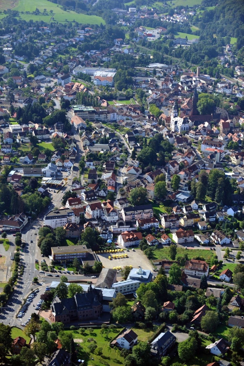 Erbach ( Odenwald ) from above - City view of Erbach in Hesse