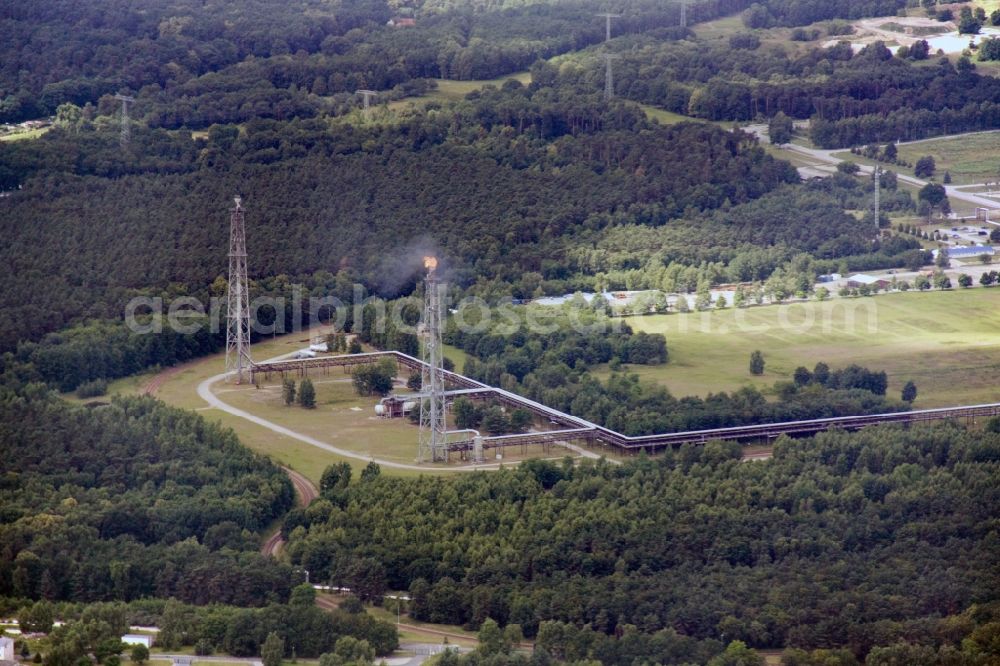 Schwedt from above - View of the site of PCK Refinery GmbH, a petroleum processing plant in Schwedt / Oder in the northeast of the state of Brandenburg