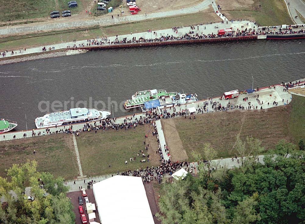 Hohenwarthe / Sachsen-Anhalt from the bird's eye view: .