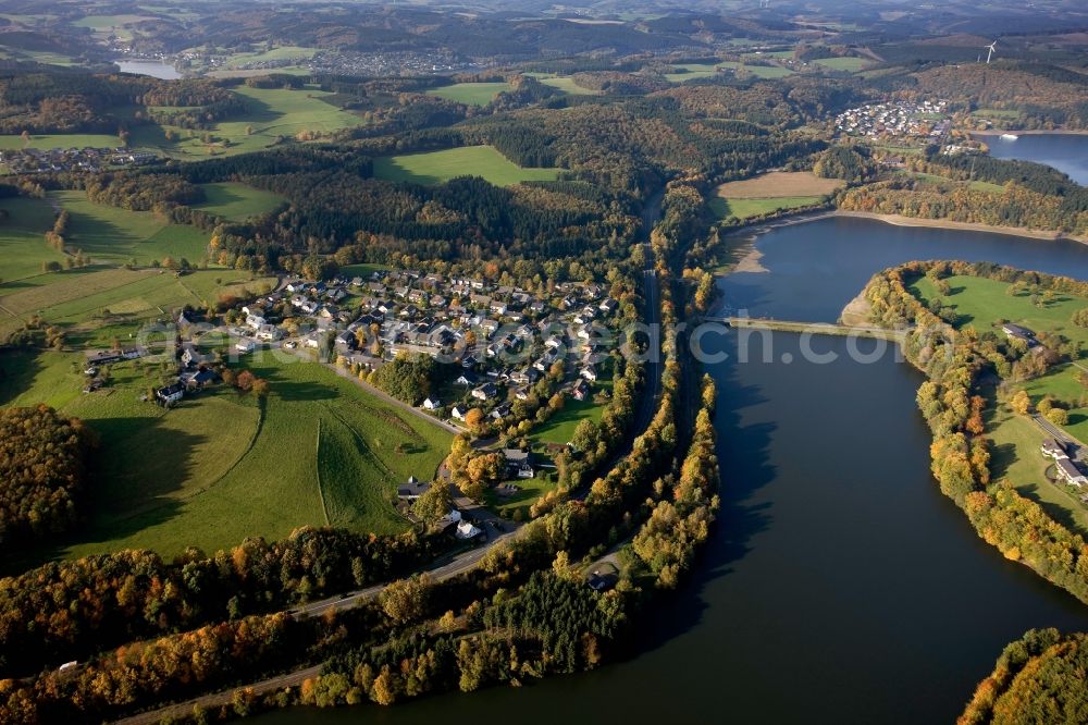 Aerial image Olpe - The Bigge lake near Olpe in North Rhine-Westphalia