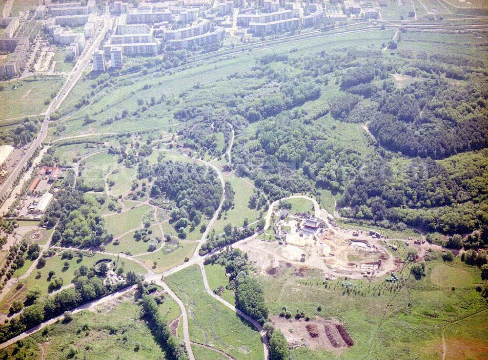 Berlin - Marzahn from above - Erholungspark Marzahn