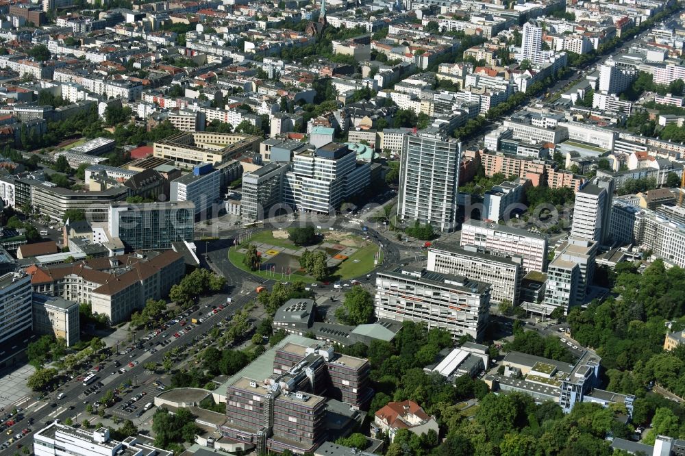 Berlin from above - Ensemble space Ernst-Reuter-Platz in the inner city center in Berlin