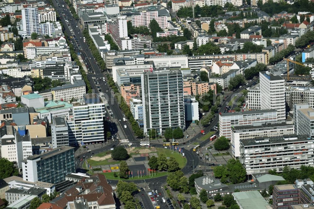 Berlin from above - Ensemble space Ernst-Reuter-Platz in the inner city center in Berlin