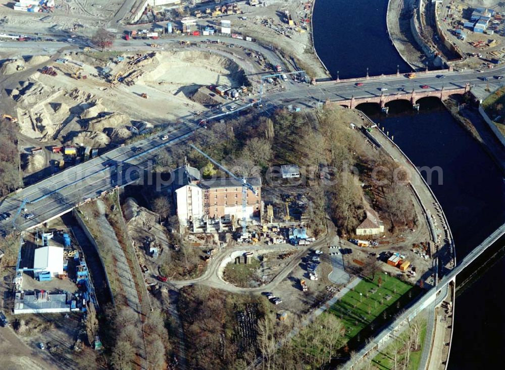 Berlin - Tiergarten from above - Errichtung der Feuer- und Polizeiwache am Bundeskanzleramt im Berliner Regierungsviertel - ein Bauprojekt der SCHÄLERBAU BERLIN GmbH Niederlassung Hochbau Herrn Karakianis pers. Seydelstraße 28 10117 BERLIN 35187301 Herr Karakianis