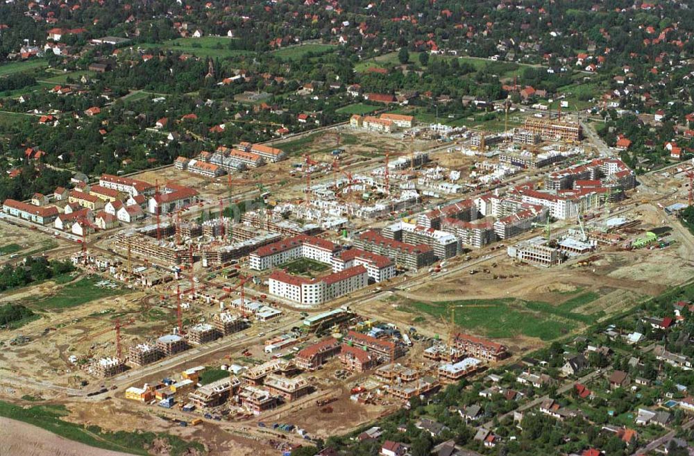 Berlin - Karow from above - Errichtung von Neubauwohnungen in Karow-Nord.