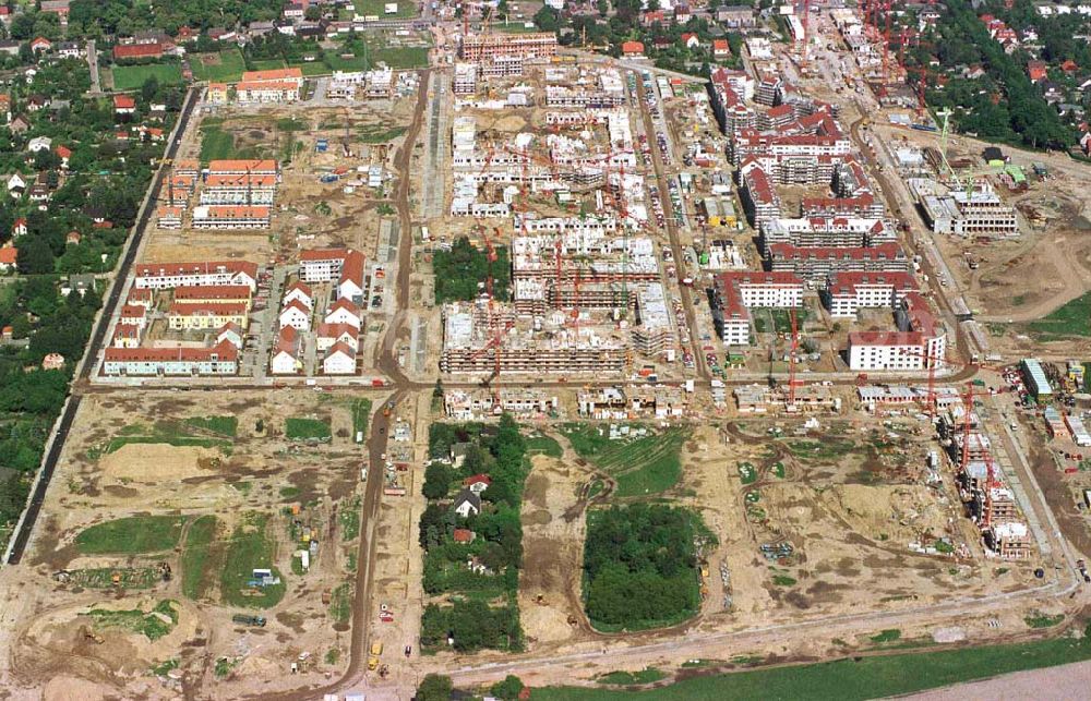 Aerial image Berlin - Karow - Errichtung von Neubauwohnungen in Karow-Nord.