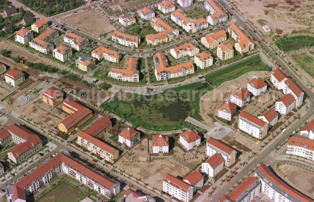 Aerial photograph Berlin - Karow - Errichtung von Neubauwohnungen in Karow-Nord.