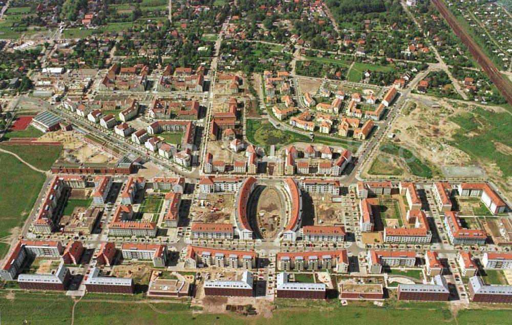 Berlin - Karow from above - Errichtung von Neubauwohnungen in Karow-Nord.