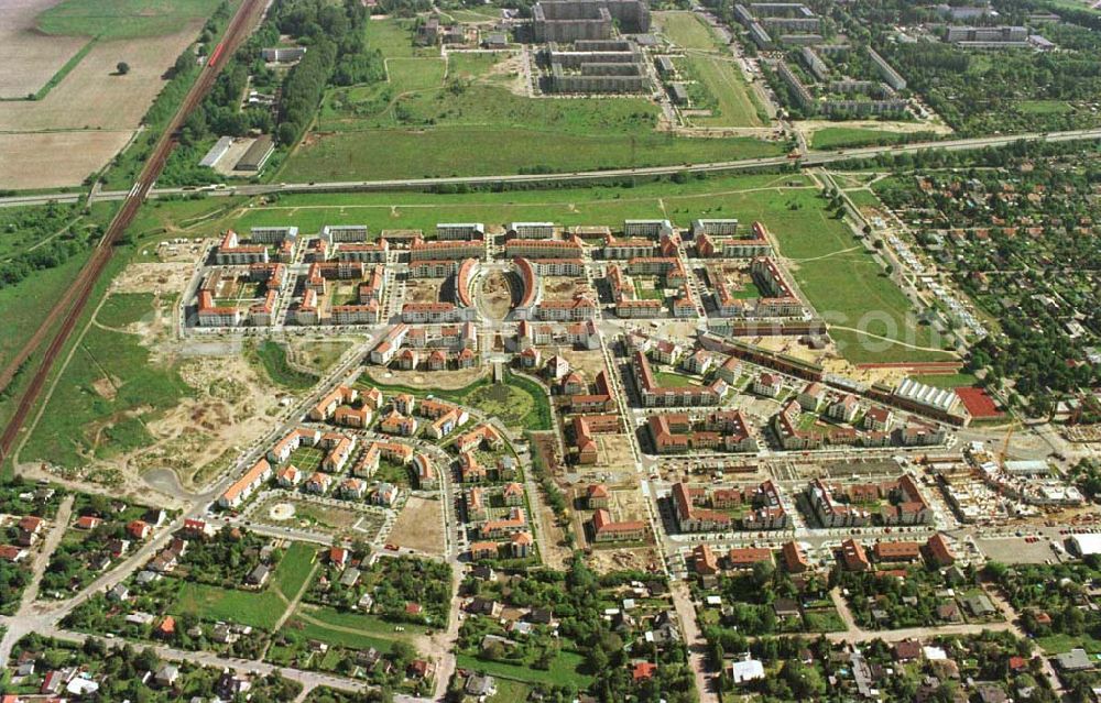 Aerial photograph Berlin - Karow - Errichtung von Neubauwohnungen in Karow-Nord.