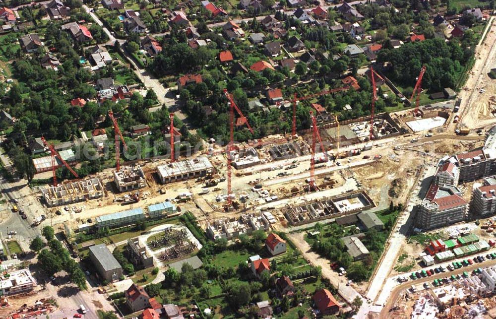 Aerial image Berlin - Karow - Errichtung von Neubauwohnungen in Karow-Nord.