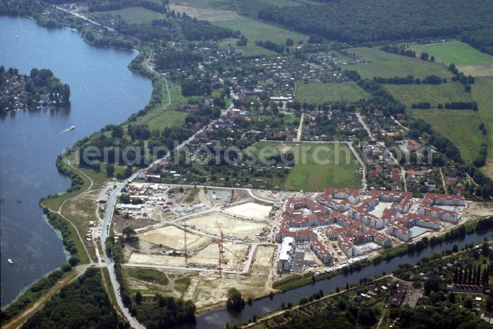 Aerial photograph Berlin / Hennigsdorf / BRB - Errichtung eines neuen Wohngebietes in Hennigsdorf-Süd 1995