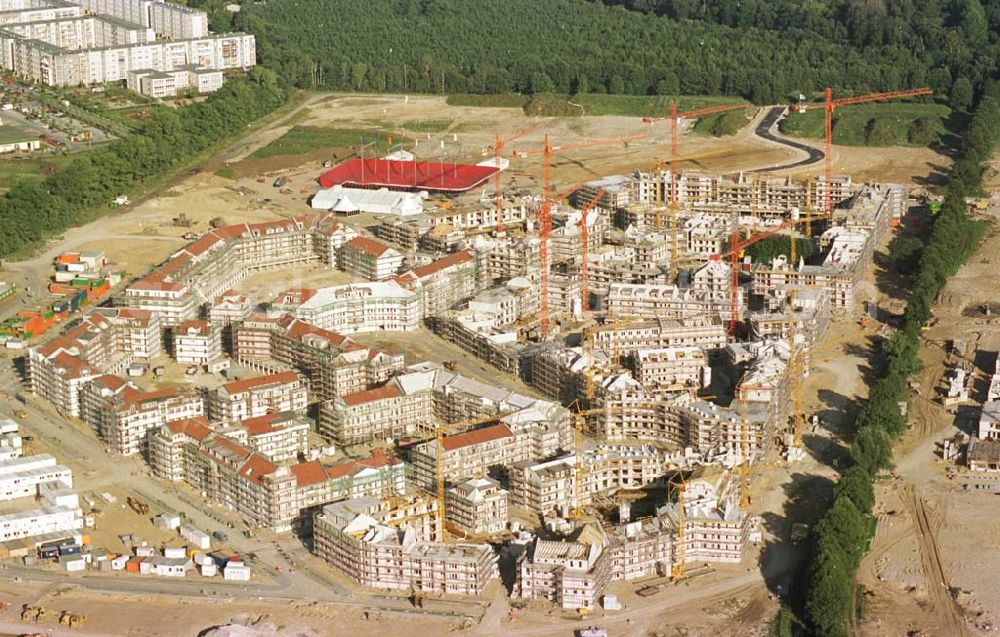 Aerial photograph Potsdam - 02.10.94 Errichtung des Wohnneubaugebietes in Potsdam Am Kirchsteigfeld