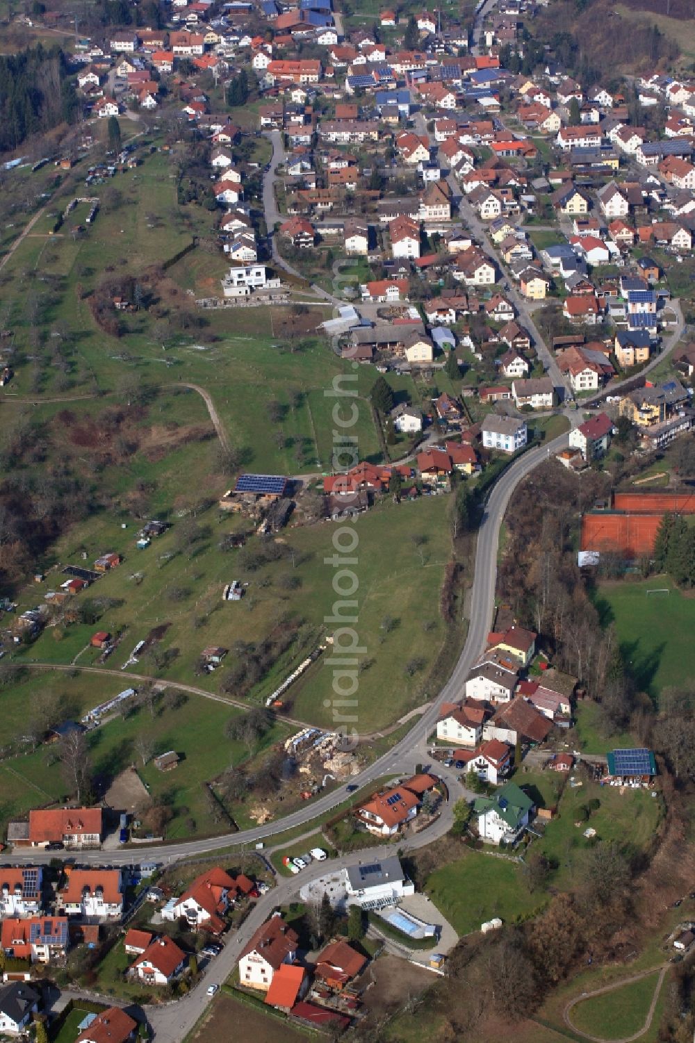 Hasel from above - Site development in the residential area of Hasel in the state Baden-Wuerttemberg