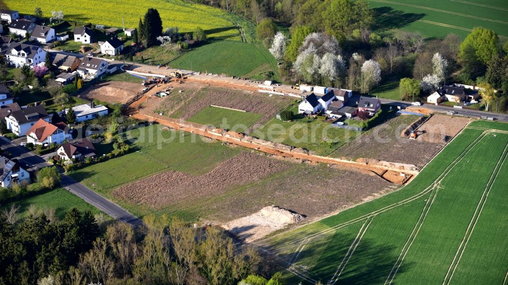 Holtorf from the bird's eye view: Development of the new development area in Niederholtorf - Sued in Bonn in the state North Rhine-Westphalia, Germany