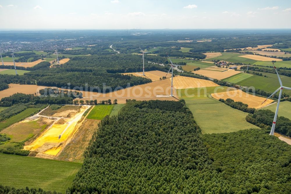 Haltern am See from above - Development works and embankments works in Haltern am See in the state North Rhine-Westphalia, Germany