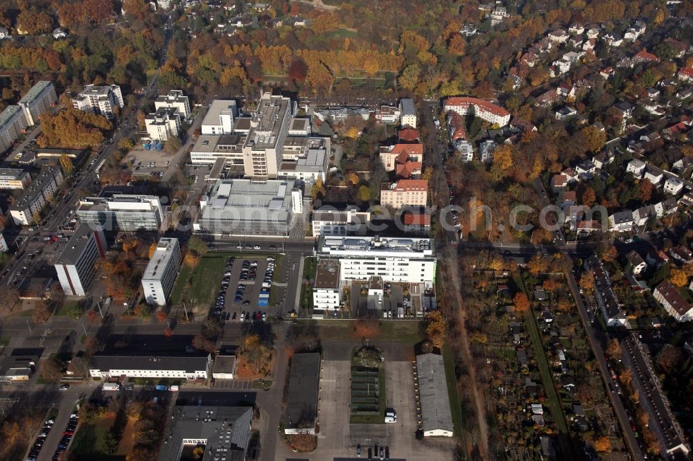 Mainz from the bird's eye view: Expansion construction site at the research building and office complex of the company Biontech in Mainz in the state of Rhineland-Palatinate