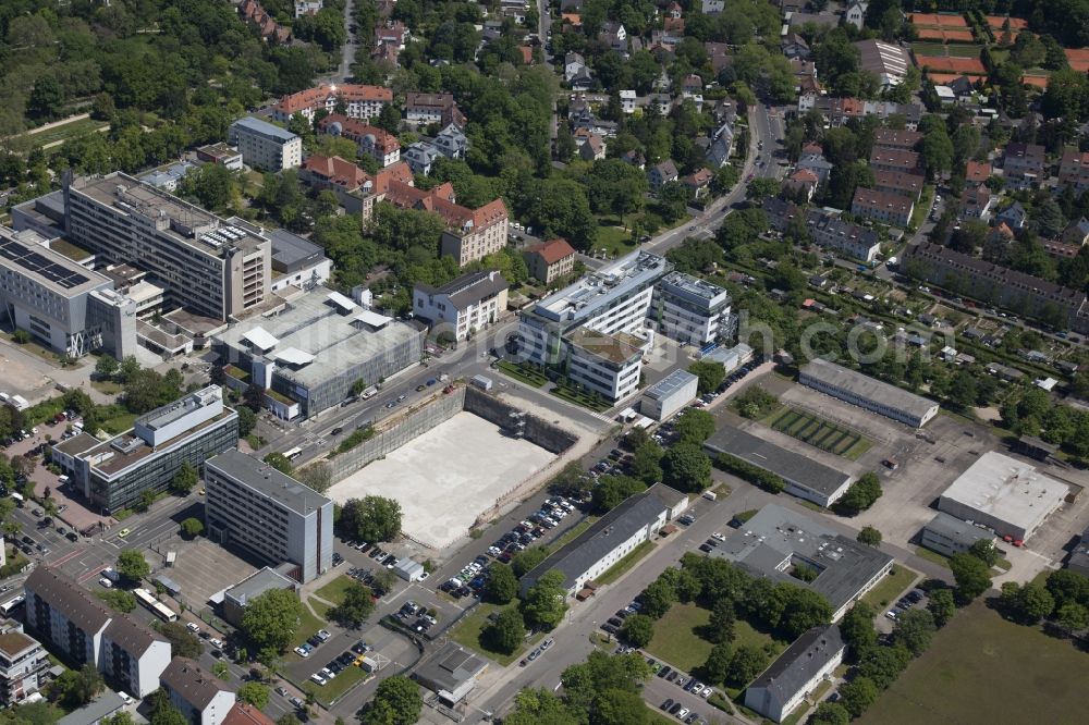 Mainz from above - Expansion construction site at the research building and office complex of the company Biontech in Mainz in the state of Rhineland-Palatinate