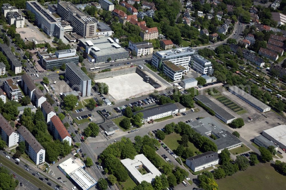 Mainz from the bird's eye view: Expansion construction site at the research building and office complex of the company Biontech in Mainz in the state of Rhineland-Palatinate