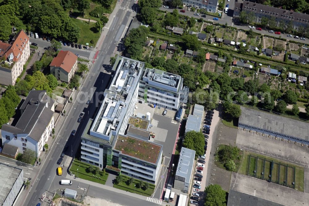 Aerial photograph Mainz - Expansion construction site at the research building and office complex of the company Biontech in Mainz in the state of Rhineland-Palatinate