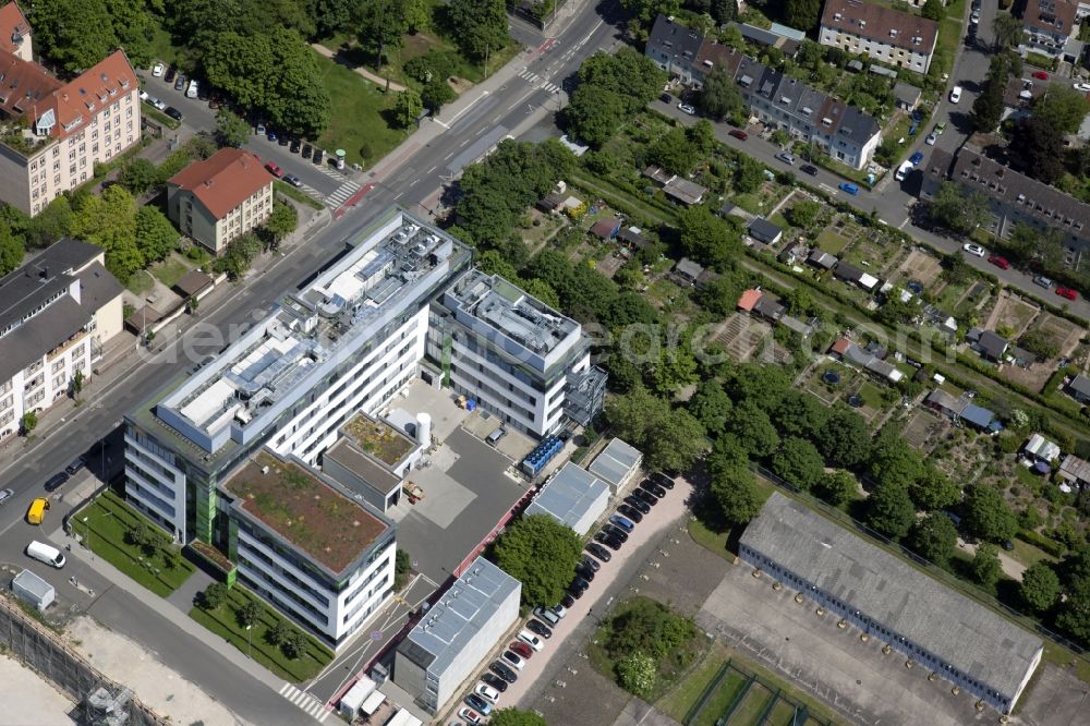 Mainz from above - Expansion construction site at the research building and office complex of the company Biontech in Mainz in the state of Rhineland-Palatinate