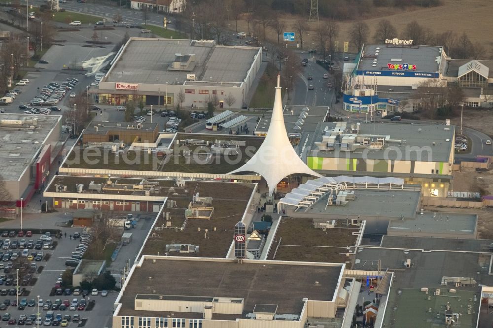 Aerial image Bochum - Expansion and renovation of the shopping center on the A40 Ruhr Park in Bochum in North Rhine-Westphalia