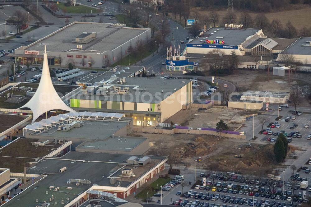 Aerial photograph Bochum - Expansion and renovation of the shopping center on the A40 Ruhr Park in Bochum in North Rhine-Westphalia