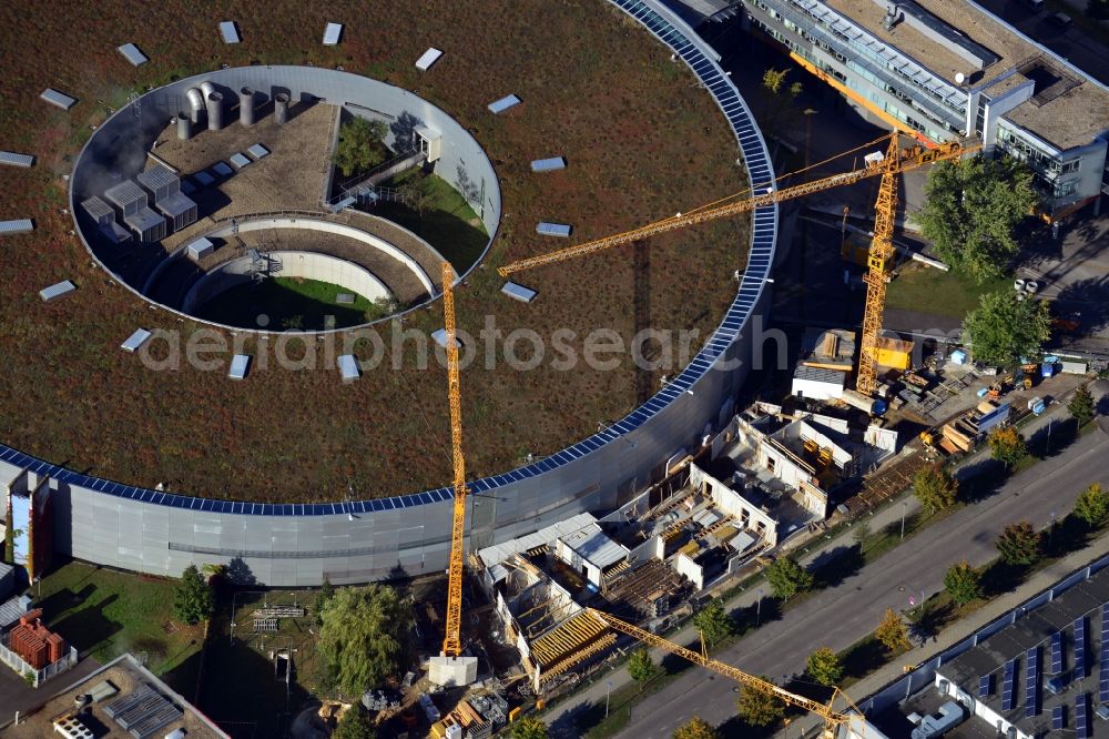 Berlin from above - Expansion - Construction site at the electron storage ring BESSY - the third generation synchrotron radiation source in Berlin - Adlershof