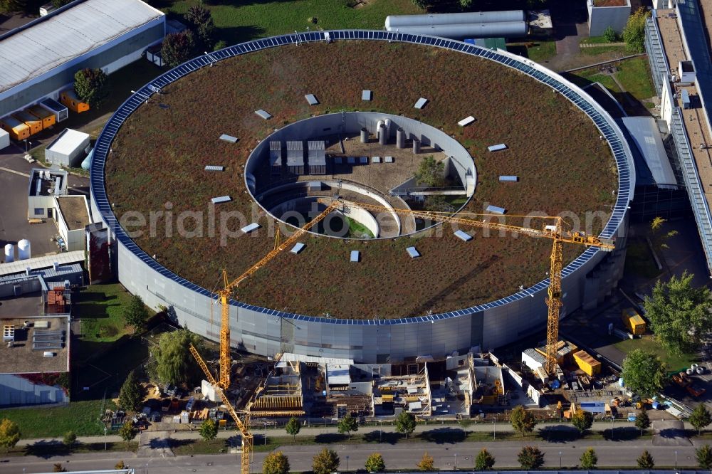 Berlin from the bird's eye view: Expansion - Construction site at the electron storage ring BESSY - the third generation synchrotron radiation source in Berlin - Adlershof