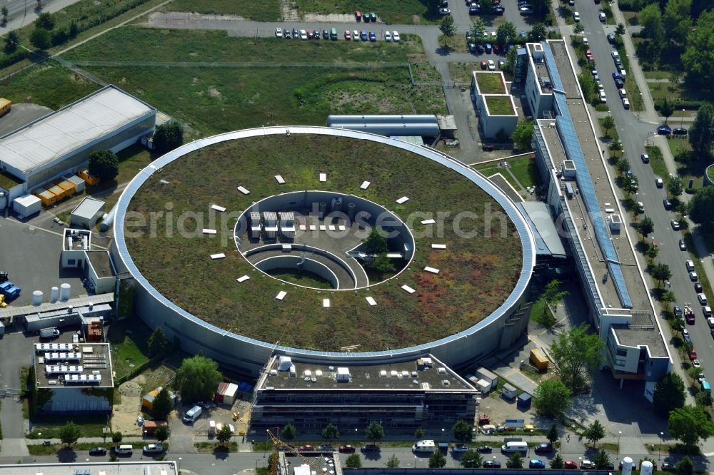 Berlin from above - Expansion - Construction site at the electron storage ring BESSY - the third generation synchrotron radiation source in Berlin - Adlershof