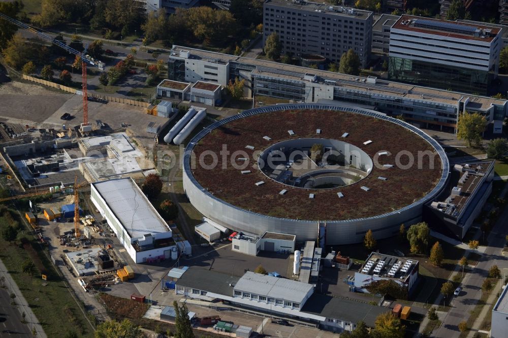 Berlin from above - Expansion - Construction site at the electron storage ring BESSY - the third generation synchrotron radiation source in Berlin - Adlershof